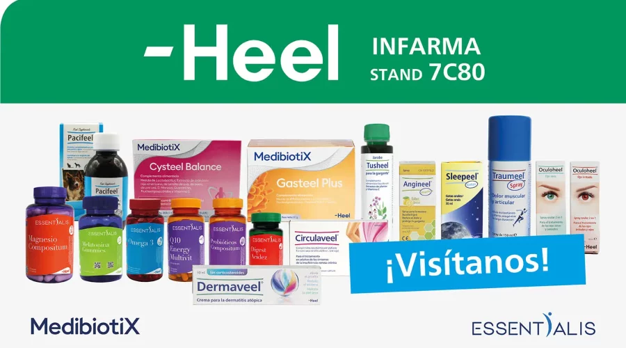 Heel - Infarma | stand 7C80 - Gama de productos de las marcas MedibiotiX y Essentialis