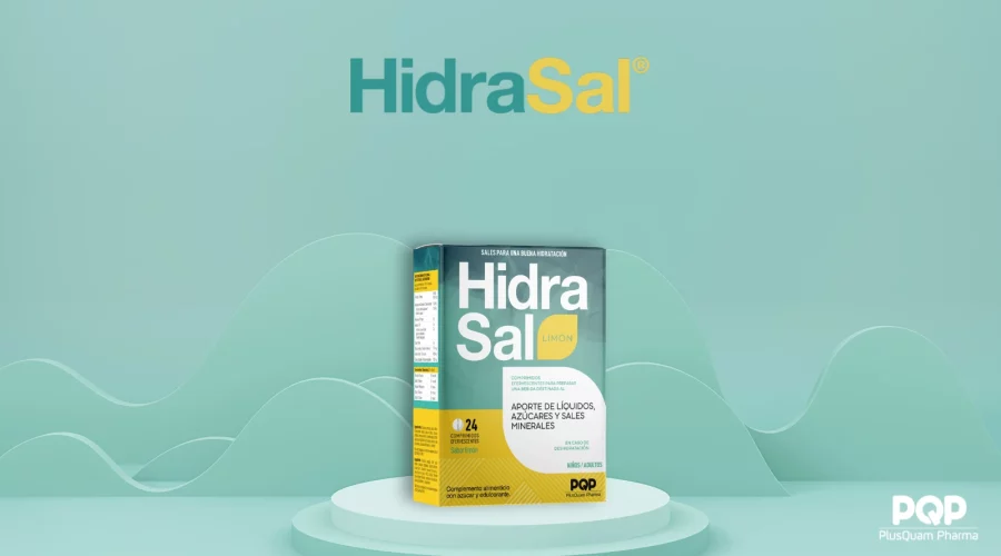 Bote de producto de Hidrasal de PlusQuam Pharma