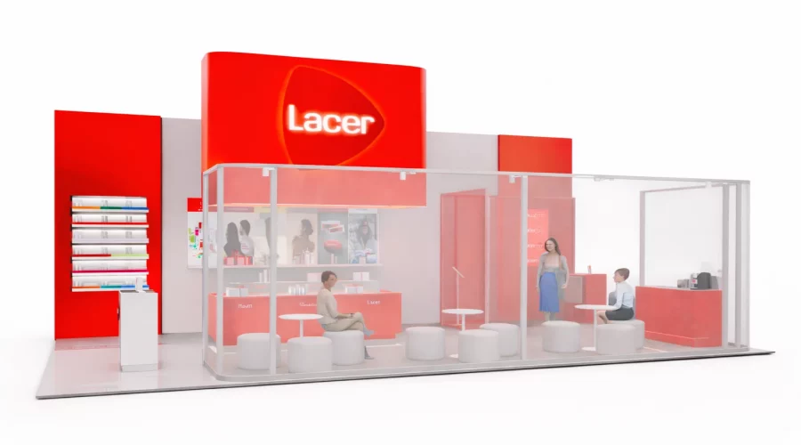Lacer - render del stand para Infarma 2026