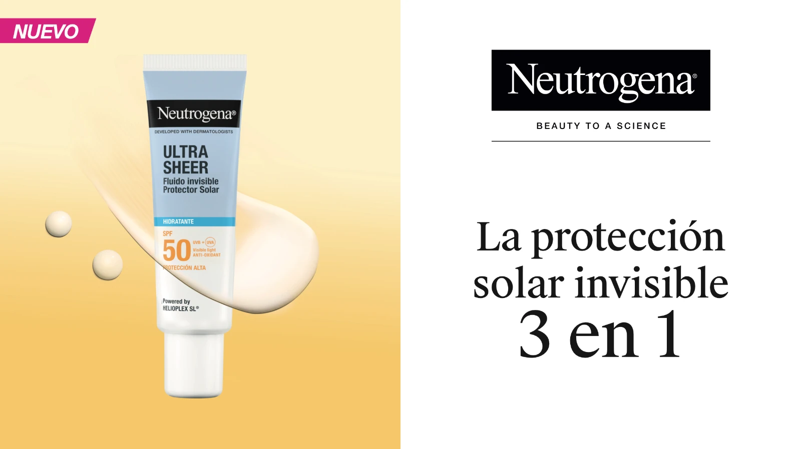 Neutrogena | Ultra Sheer | La protección solar invisible 3 en 1