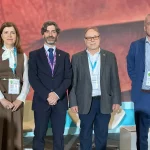 Alicia Herrero, Mario García Gil, Vicente Colomer y Alberto Carazo, durante la mesa coloquio.