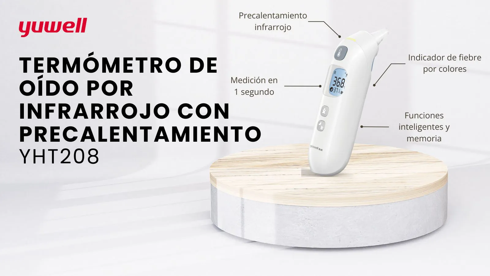 Termómetro YHT208: medición rápida y precisa con precalentamiento infrarrojo